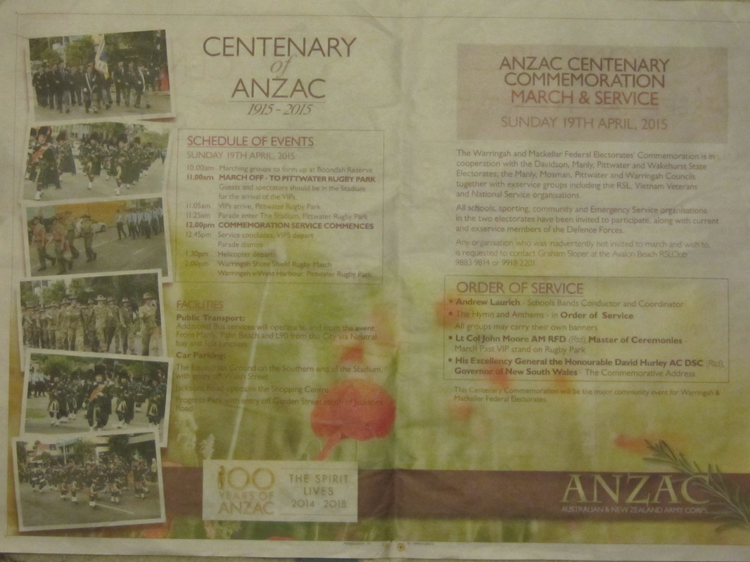 Centenary of ANZAC Warriewood